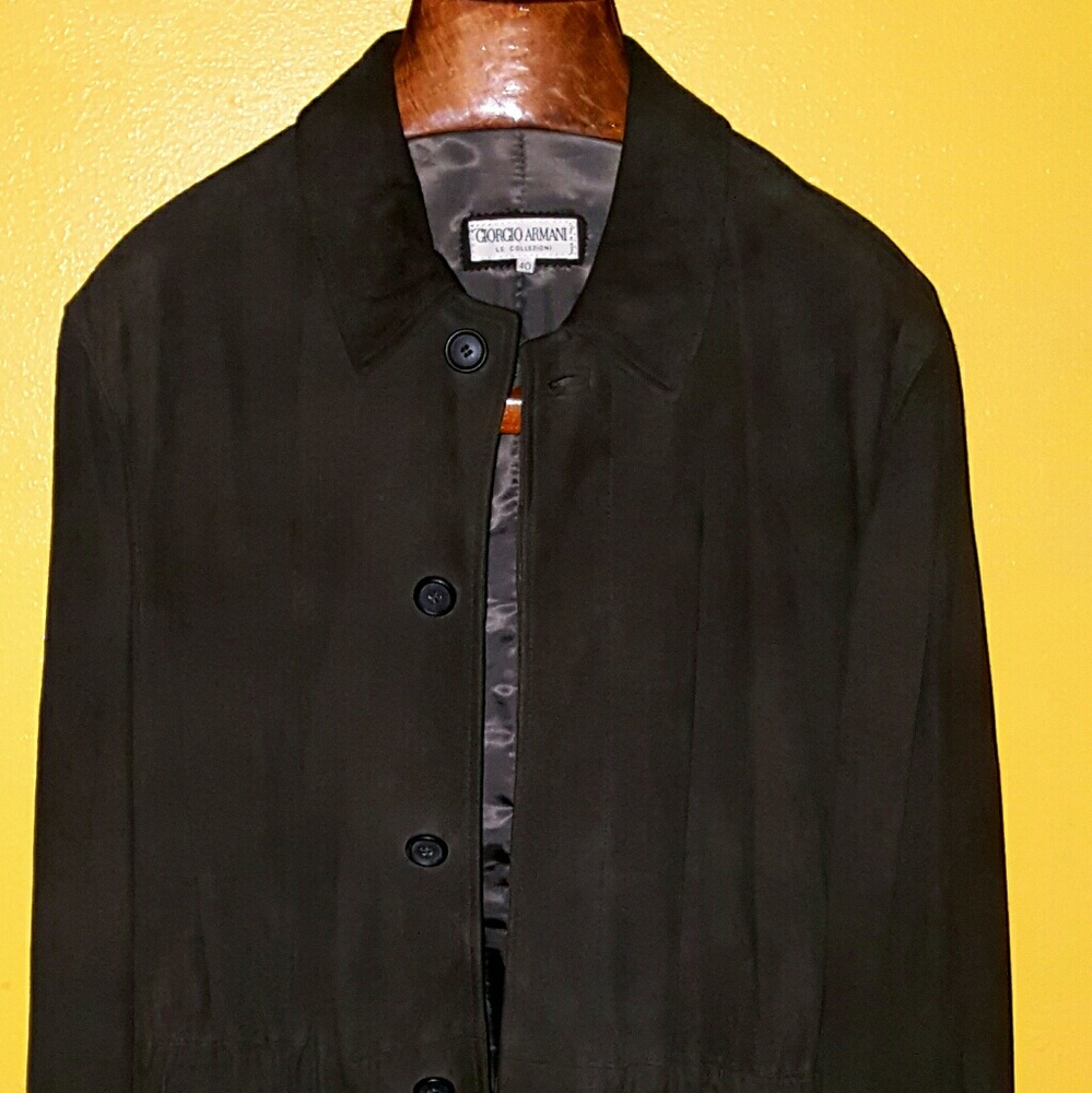 Giorgio Armani suede Leather jacket brown size 40